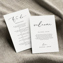 Cartão de Boas-vindas do Programa de Casamento Min