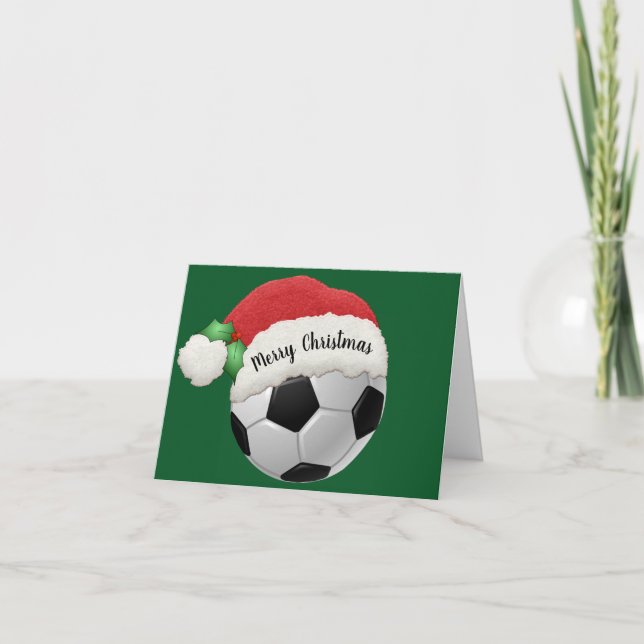 Cartão de Boas Vindas Dobrado com Bola de Futebol (Frente)