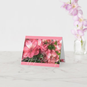 Cartão de Boas-Vindas Dobrado com Flores Rosas Bon