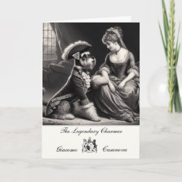 Cartão de Boas-Vindas Dobrado do Casanova Schnauze