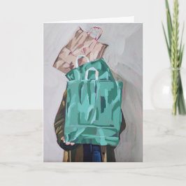 Cartão de Boas Vindas Dobrado em Branco Corrida de