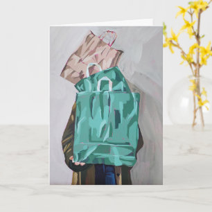 Cartão de Boas Vindas Dobrado em Branco Corrida de