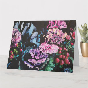 Cartão de Boas-Vindas Dobrado Floral Country