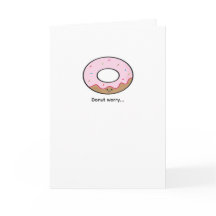 Cartão de Boas-Vindas Donut Worry Ilustração Kawai