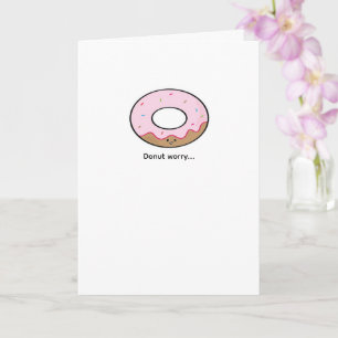 Cartão de Boas-Vindas Donut Worry Ilustração Kawai