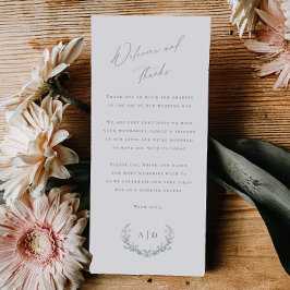 Cartão de Boas-vindas e Agradecimento do Casamento