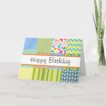 Cartão de Boas Vindas em Patchwork de Colchas