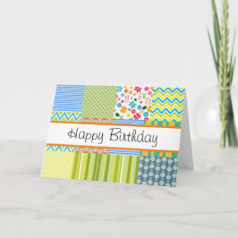 Cartão de Boas Vindas em Patchwork de Colchas