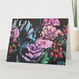 Cartão de Boas-Vindas Floral Dobrado País