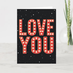 Cartão de Boas-Vindas Love You Marquee