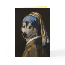 Cartão de Boas-Vindas Malamute com uma Argola de P