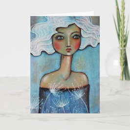 Cartão de Boas Vindas - Menina Caprichosa Posando