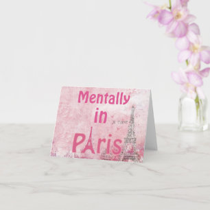 Cartão de Boas-Vindas Mentalmente em Paris