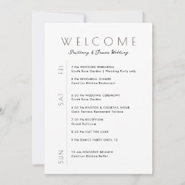 Cartão de Boas-vindas Minimalista de Final de Sema