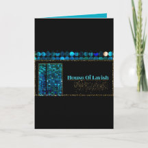 Cartão de Boas-vindas Moderno Preto Teal Luxe Mosa