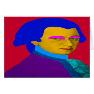 Cartão de Boas Vindas Mozart Pop Art