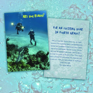 Cartão de Boas-Vindas para Estudantes de Deep Sea