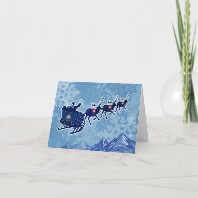 Cartão de boas-vindas para Papais noeis de bandeir (Frente)