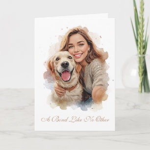Cartão de Boas-Vindas Personalizado de Pet e Dono