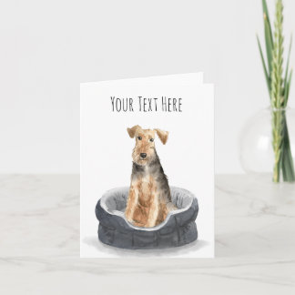 Cartão de Boas-Vindas Personalizado do Terrier Gal
