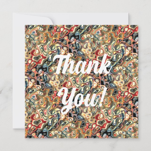 Cartão de Boas-Vindas Plano de Arte Abstrata (Frente)