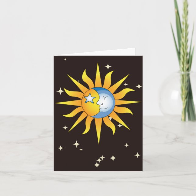 Cartão de Boas Vindas Sol & Lua Celestial – Capric (Frente)