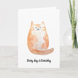 Cartão de Boas Vindas "Todo dia é Caturday"