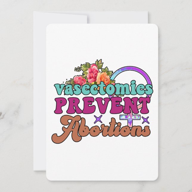 Cartão de Boas Vindas: Vasectomias Previnem Aborto (Frente)