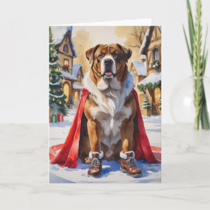 Cartão de Boerboel de Natal