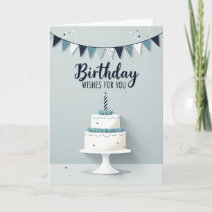 Cartão de Bolo de Aniversário