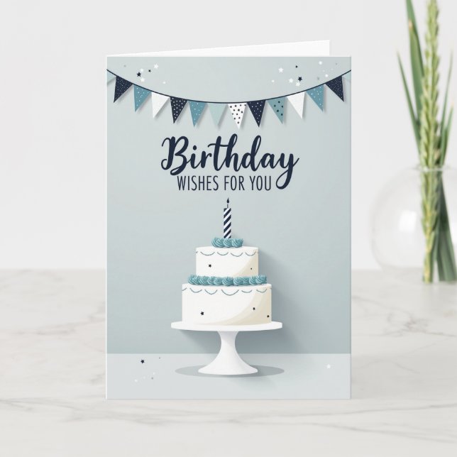Cartão de Bolo de Aniversário (Frente)