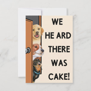 Cartão de Bolo de Cachorro de Aniversário - Cartão