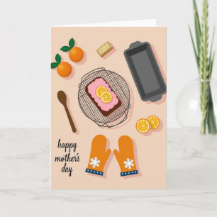 Cartão de Bolo do Dia das Mães Feliz