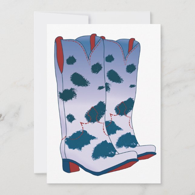 Cartão de Boot Scoot (Azul) (Frente)