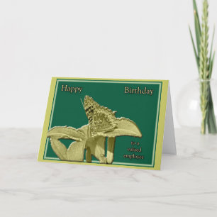 Cartão de Borboleta de Aniversário do Funcionário