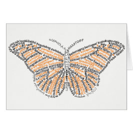 Cartão de Borboleta Monarca do Mundo do Word