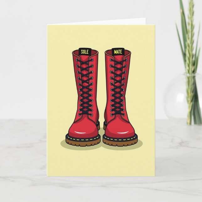 Cartão de Botas de Amor da Sola (Frente)