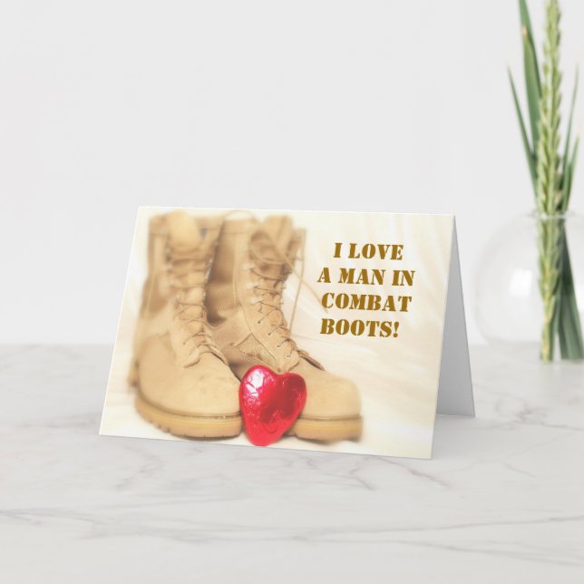 cartão de botas militares (Frente)