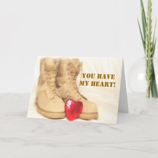 cartão de botas militares (Frente)