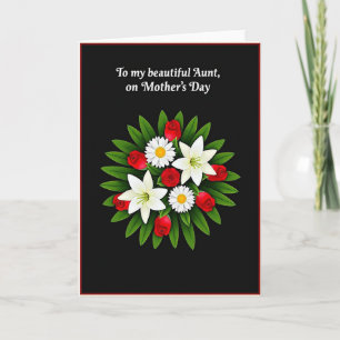 Cartão de Botões Florais Carmesim