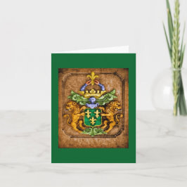 Cartão de brasão Forest Green da família de