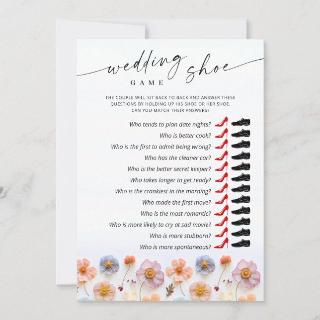 Cartão de Brida de Flores Selvagens Pastel Rosa (Frente)