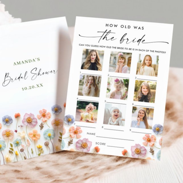 Cartão de Brida de Flores Selvagens Pastel Rosa (Criador carregado)