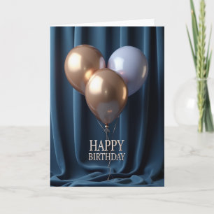 Cartão de Brilho de Aniversário Elegante