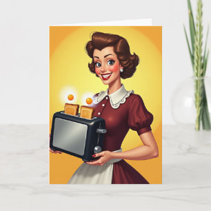 Cartão de Brinde do Dia das Mães Retrô