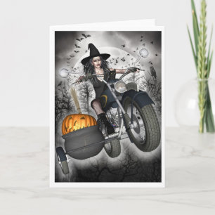 Cartão de Bruxa - Bruxa Biker