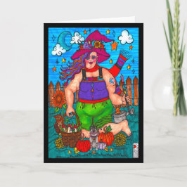 Cartão de Bruxa de Jardim Magical Abundante