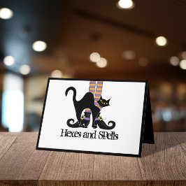 Cartão de Bruxarias e Feitiços de Gato Preto do Ha