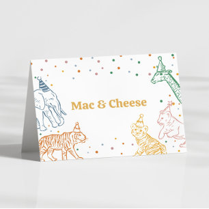 Cartão de Buffet de Aniversário de Animais Selvage