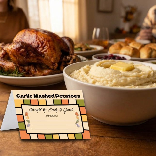 Cartão de Buffet de Friendsgiving (Criador carregado)